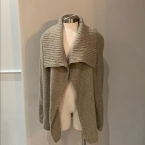 Loft vest sweater with oversized collar